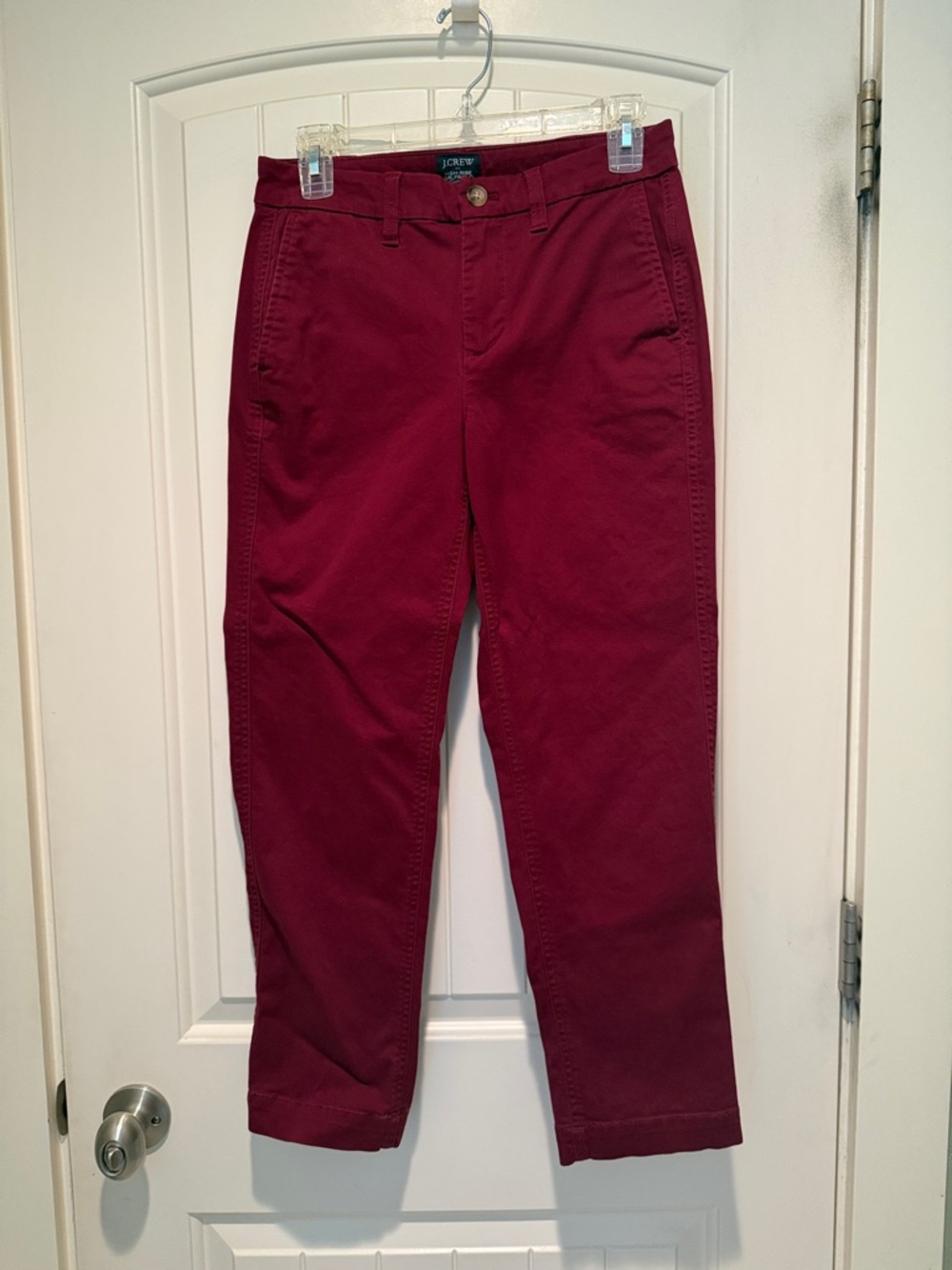 J. Crew girlfriend high rise Burgundy Chino Pants